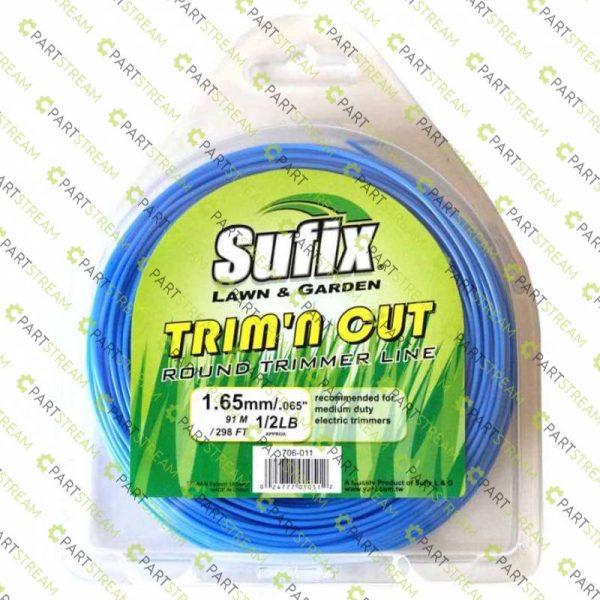 lawn mower SUFIX ROUND NYLON 1/2LB CLAMSHELL .065 (1.6MM) BLUE » Trimmer Line