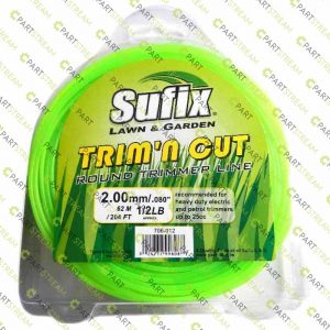 lawn mower SUFIX ROUND NYLON 1/2LB CLAMSHELL .080 (2.0MM) GREEN » Trimmer Line