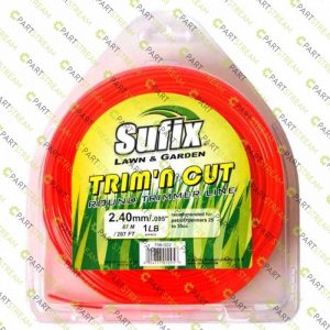 lawn mower SUFIX ROUND NYLON 1LB CLAMSHELL .095 (2.4MM) ORANGE » Trimmer Line