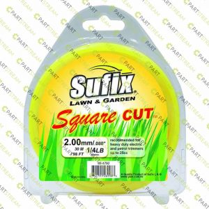 lawn mower SUFIX SQUARE NYLON 1/4LB CLAMSHELL .080 (2.0MM) » Trimmer Line