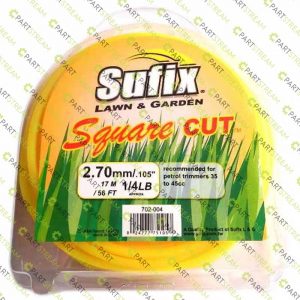 lawn mower SUFIX SQUARE NYLON 1/4LB CLAMSHELL .105 (2.7MM) » Trimmer Line