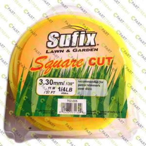 lawn mower SUFIX SQUARE NYLON 1/4LB CLAMSHELL .130 (3.3MM) » Trimmer Line