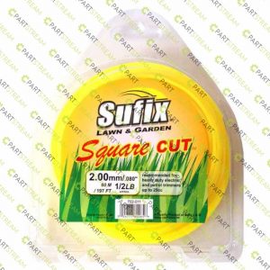 lawn mower SUFIX SQUARE NYLON 1/2LB CLAMSHELL .080 (2.0MM) » Trimmer Line