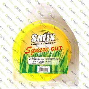 lawn mower SUFIX SQUARE NYLON 1/2LB CLAMSHELL .105 (2.7MM) » Trimmer Line