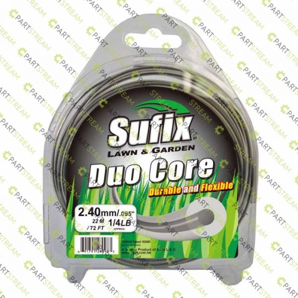 lawn mower SUFIX DUO ROUND NYLON 1/4LB CLAMSHELL .095 (2.4MM) » Trimmer Line