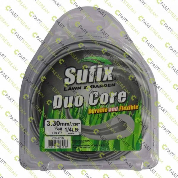 lawn mower SUFIX DUO ROUND NYLON 1/4LB CLAMSHELL .130 (3.3MM) » Trimmer Line