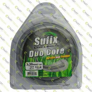 lawn mower SUFIX DUO ROUND NYLON 1/2LB CLAMSHELL .130 (3.3MM) » Trimmer Line