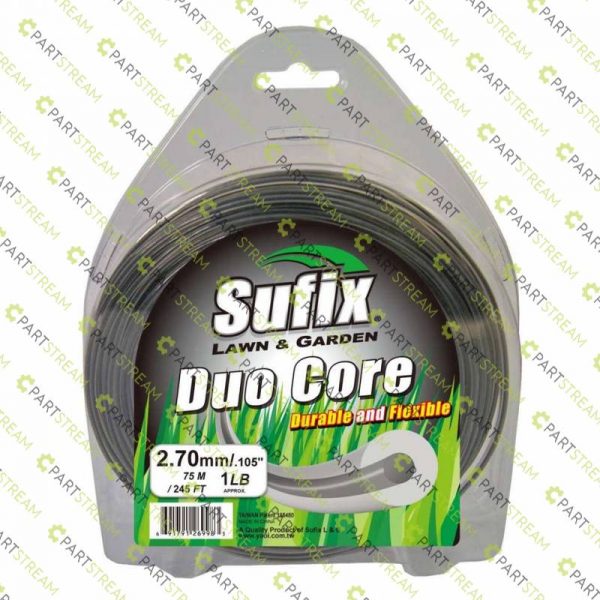 lawn mower SUFIX DUO ROUND NYLON 1LB CLAMSHELL .105 (2.7MM) » Trimmer Line