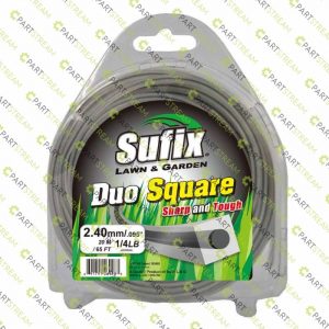 lawn mower SUFIX DUO SQUARE NYLON 1/4LB CLAMSHELL .095 (2.4MM) » Trimmer Line