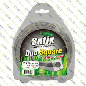 lawn mower SUFIX DUO SQUARE NYLON 1/2LB CLAMSHELL .105 (2.7MM) » Trimmer Line