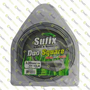 lawn mower SUFIX DUO SQUARE NYLON 1/2LB CLAMSHELL .130 (3.3MM) » Trimmer Line