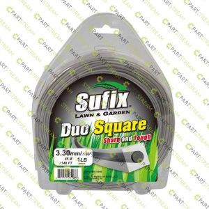 lawn mower SUFIX DUO SQUARE NYLON 1LB CLAMSHELL .130 (3.3MM) » Trimmer Line