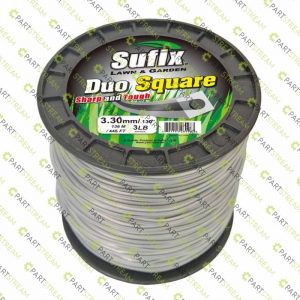 lawn mower SUFIX DUO SQUARE NYLON 3LB SPOOL .130 (3.3MM) » Trimmer Line